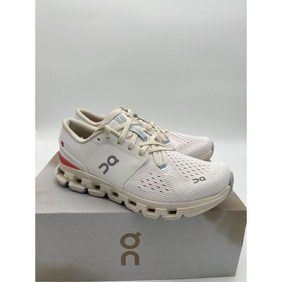 ON CLOUD X 4 Women's IVORY SALMON Athletic Running Walking Sneaker Shoes Size 7 - Picture 3 of 9